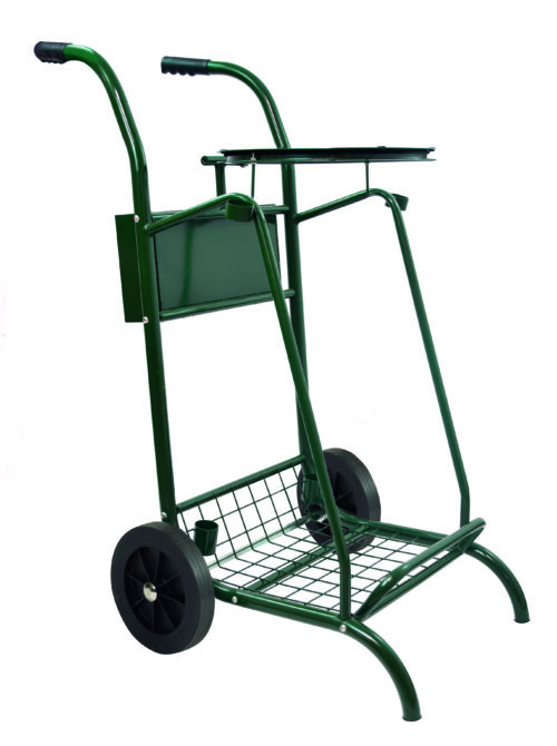 Chariot de voirie 110 litres avec couvercle roues caoutchouc - dimensions : L 625 x l. 880 x H 1130 mm - coloris vert mousse