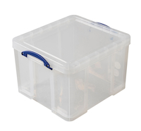 Bac gerbable transparent avec couvercle - Capacité : 35 litres - Dimensions ext. : L 480 x l. 390 x H 310 mm